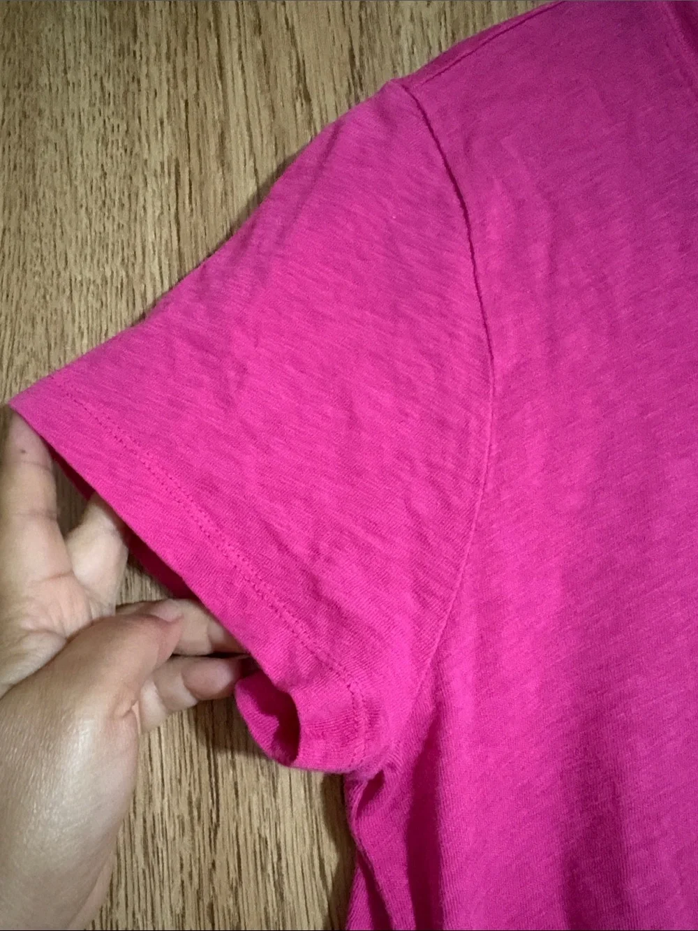 J. Crew Hot Pink Girlfriend Tee
